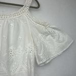 Bohemian cotton top with bare shoulders Sz M Cut Photo 2