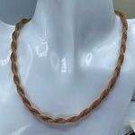 Vintage Sarah Coventry 14” twisted tube chain choker. Gold Photo 0