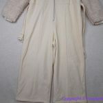 Eloquii Sherpa sleeve fleece line bottom zipped front wide leg jumpsuitm size 24 Photo 4