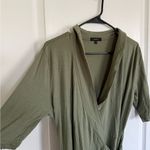 Quince Tencel Jersey Midi Wrap Dress in Sage Photo 3