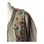 The Italian Mob Vintage Sweater Women Small Brown Knit Star Bobble Cardigan Photo 4