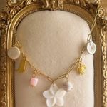 Beach Inspired Charm Necklace With Plumeria Flower Pink Photo 0