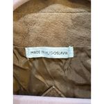 Avanti  Woman Size 10 Tan 100% Genuine Pig Suede Leather Button Blazer Jacket Photo 4