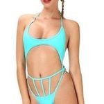 One Piece  Cut Out Bikini Size XS/S Sky Blue Photo 0
