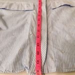 Maeve 🏷️Anthropologie  Rhinestone button up Patch Pocket Shirt Stripes Longsleeve Photo 7