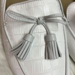 Ann Taylor Ursula Croco Tassel Loafer Leather White Size 7.5 B32 Photo 4