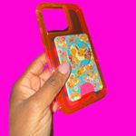 Hybrid iPhone 15 Pro Max Fluorescent Hot Pink Jelly  Armor Case Photo 2