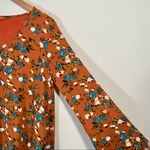 Pinkblush Rust Floral Printed V-Neck Chiffon Maternity Dress NWT Size Medium Photo 6