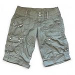 Almost Famous green Y2K cargo shorts granola girl long shorts vintage Gorpcore Photo 0