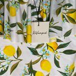 Revamped Lemon Printed Ruffle Off The Shoulder One Piece Swimsuit Size Small Yellow Photo 3