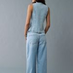 American Eagle NWT  Outfitters Light Blue Denim Vest Photo 1