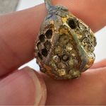 Vintage 1960s Vendome Adjustable Gold Nugget Style Ring w Rhinestones Photo 3