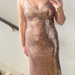 Nightway Pink Sequin Gown Photo 0