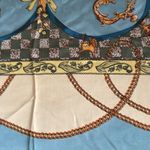 Elegant Blue and Cream Scarf Photo 4