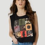 Wrangler  x Fender Archives Muscle Tank TOP WOMENS SIZE M BLACK Photo 0