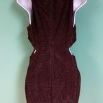 EXPRESS Dark Red Glitter Bodycon Dress Photo 5