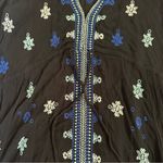 Free People Star Gazer Black Embroidered Peasant Dress Photo 3
