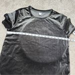 Old Navy NWT  Velvet Velour Shortsleeve Shirt Top Relaxed in Metal Residue Gray M Photo 10