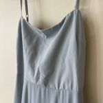 Show Me Your Mumu  Lauren Tie Maxi Dress Steel Blue Chiffon Size Small NWT Photo 5