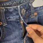 American Eagle  Super Stretch denim midi cuffed shorts with distressed hem size 4 Photo 3