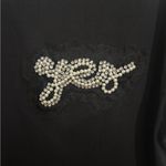 ZARA  black tee with jeweled “yes” Photo 1