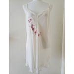 VTG Nightgown Expressions By California Dynasty White Embroidered Gown S… Size L Photo 8