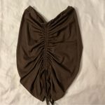 SheIn  Brown Sleeveless Ruched Tie Top S Casual Bohemian Coconut Girl Fairycore Photo 3