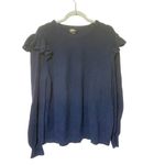 Summersalt  Size XL Atlantic Blue Flirty Ruffle Sleeve Sweater Organic Cotton Photo 1