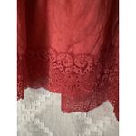 Women's Red Rust Tiered Boho Skirt Western Cowgirl Cottagecore Size 14/16 Photo 3