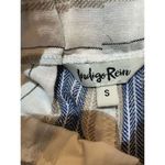 Indigo Rein  Linen Blend Pull On Wide Leg Pants S‎ Blues & Tan Striped High Rise Photo 4