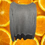 AB Studio  Gray Knit Sweater with Back Sheer Bottom Trim Size‎ XL Photo 5
