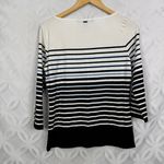 White House | Black Market Size S Stripe Boatneck 3/4 Sleeve Tee Photo 8