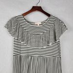 Hailey & Co. Womens Maternity Dress L White Black Striped Ruffled Maxi Tiered Photo 7