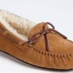 UGG  Dakota Moccasin Slipper Shearling Lined Chestnut Brown Suede 8 Photo 0