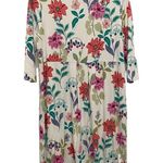 J.Jill  Womens Extra Small XS Floral Garden 3/4 Sleeve Scoop Neckline Dress Photo 4