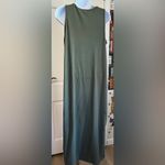 Toad&Co Olive Piru Henley Tank Dress Maxi Length Size Medium Green Photo 3