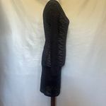 Papaya Bodycon One Arm Dress Medium Black Y2k Sheer Burnout USA Whimsigoth Midi Photo 3