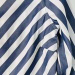 Chico's Chico’s No-Iron Cotton Striped Stain Shield Shirt Navy & White Striped Size 4/6 Photo 5