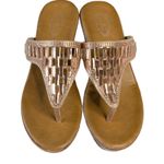 Italina ☻︎ Sparkly Baguette Crystal Wedge Heel Sandals Shoes ☻︎ Rose Gold ☻ 7.5M Photo 12