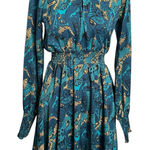 Sunday Up NWT Paisley Print Long Sleeve Dress $62 retail Green Photo 0