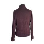 Merrell  Wool Blend Zip Up Sweater Jacket Womens Size Medium Brown Blue Lining Photo 3