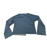 Cloth & Stone Blue Crop Tee Top with Bell Sleeves Photo 8