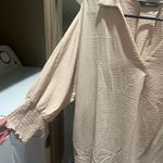 Dokotoo Tan button up blouse from a boutique Photo 1