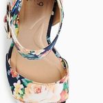 Apt. 9  Navy Blue Pink Floral Ankle Strap High Block Heel Sandals Size 7 Photo 11