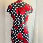 Grace Karin  Red roses and black and white polka dots dress. Tea dress L Photo 6