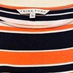 Trina Turk  STRIPED BOATNECK PULLOVER COTTON DRESS S Photo 6