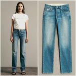 Rag and Bone ππ Piper Low Rise Straight Leg Button Fly Jeans Hermosa Blue 28 NWT Photo 1