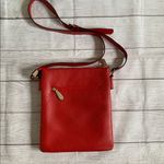 Charming Charlie  Red Faux Cobbled Leather Crossbody Bag with Adjustable Strap Photo 5