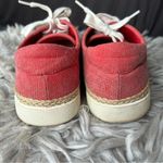 Vionic  Hattie red canvas lace up espadrille sneakers women’s shoe size 8 Photo 6
