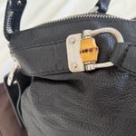 Gucci Authentic  Black Large Leather Bamboo Bar Tote/Shoulder Bag Photo 6